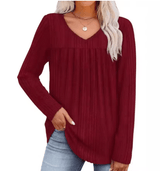 Elegant V - Neck Knit Sweater - Vendune.com