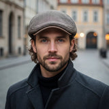 Otmar Classic Herringbone Flat Cap - Vendune.com