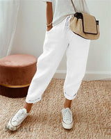 High - Waist Drawstring Linen Pants - Vendune.com