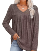 Elegant V - Neck Knit Sweater - Vendune.com