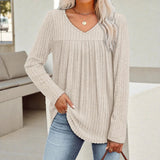 Elegant V - Neck Knit Sweater - Vendune.com